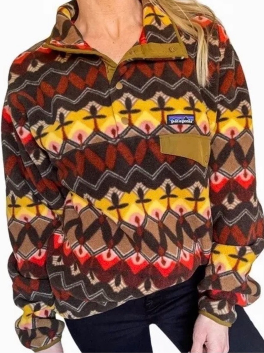 Patagonia Lightweight Synchilla Snap-T Pullover Companions Big Logwood Brown S